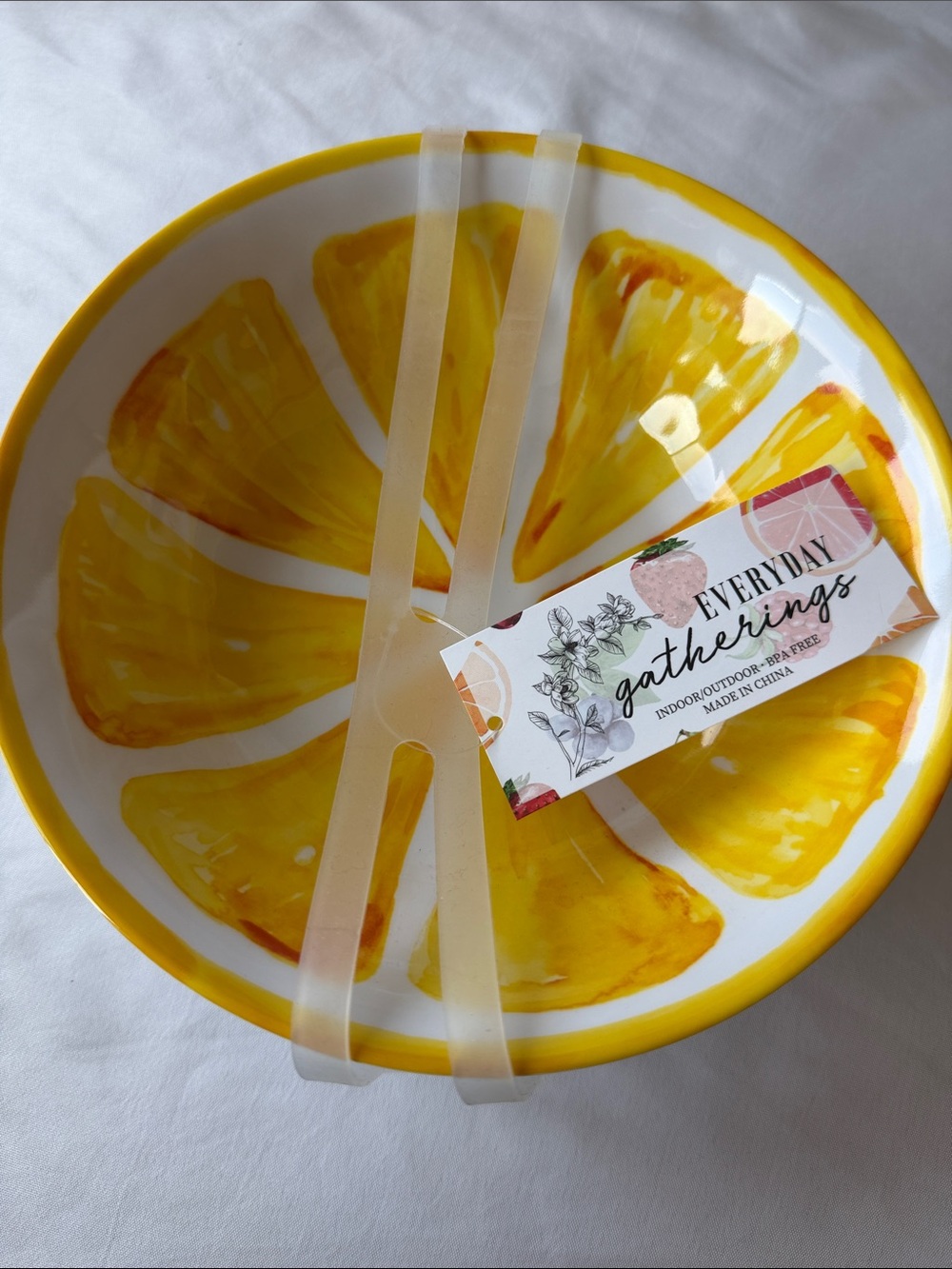 Melamine Citrus Slice Serving Bowl - Yellow Ser of 4